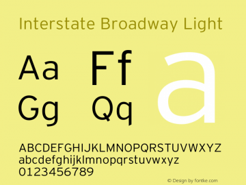 Interstate Broadway Light Version 1.4图片样张