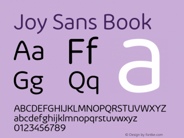 Joy Sans Version 1.01 Font Sample