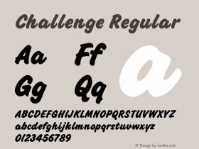 Challenge Version 1.00 Font Sample