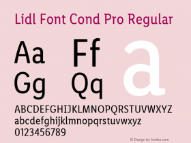 LidlFontCondPro-Regular 2.000 Font Sample