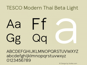 TESCO Modern Thai Beta Light Version 0.020图片样张