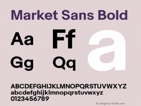 Market Sans Bold Version 1.000 Font Sample