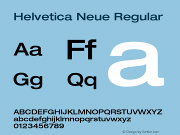 Helvetica Neue Regular 001.000图片样张