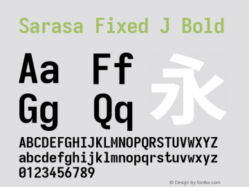 Sarasa Fixed J Bold  Font Sample