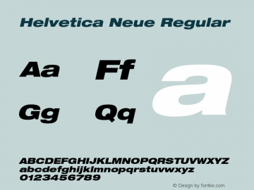 Helvetica Neue Regular 001.000图片样张