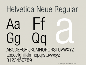 Helvetica Neue Regular 001.000图片样张