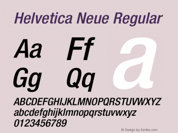 Helvetica Neue Regular 001.000图片样张