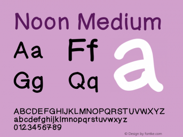 Noon Version 001.000 Font Sample