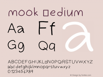 mook Version 001.000 Font Sample