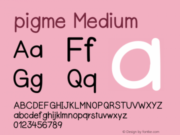 pigme Version 001.000 Font Sample