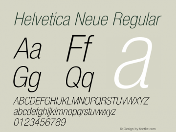 Helvetica Neue Regular 001.000图片样张