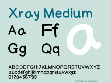 Xray Version 001.000 Font Sample