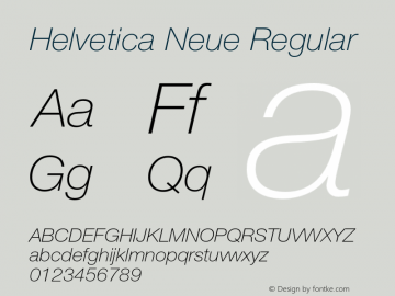 Helvetica Neue Regular 001.001图片样张