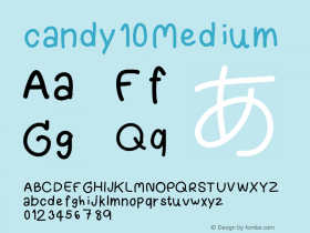 candy Version 001.000 Font Sample