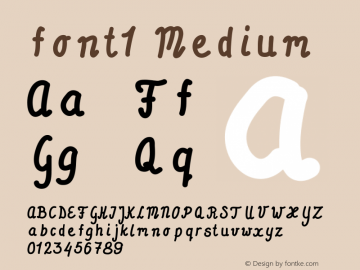 font1 Version 001.000 Font Sample