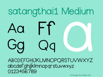 satangthai1 Version 001.000 Font Sample