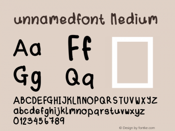 unnamedfont Version 001.000 Font Sample