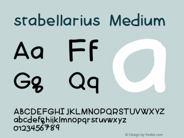 stabellarius Version 001.000 Font Sample