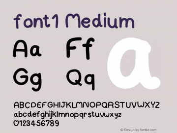 font1 Version 001.000 Font Sample