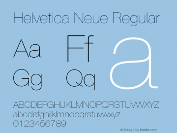Helvetica Neue Regular 001.003图片样张