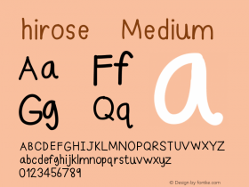 hirose Version 001.000 Font Sample