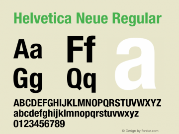 Helvetica Neue Regular 001.000图片样张
