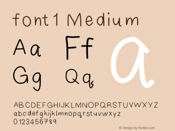 font1 Version 001.000 Font Sample