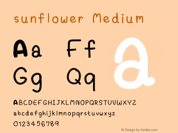 sunflower Version 001.000 Font Sample