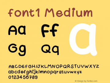 font1 Version 001.000 Font Sample