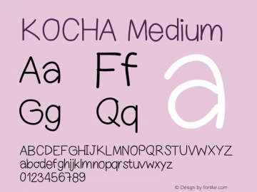 KOCHA Version 001.000 Font Sample