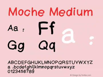 Moche Version 001.000 Font Sample