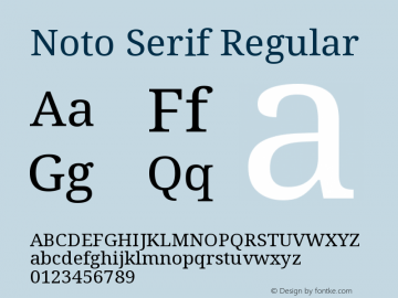 Noto Serif Regular Version 2.004图片样张