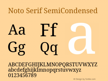 Noto Serif SemiCondensed Version 2.004; ttfautohint (v1.8.3) -l 8 -r 50 -G 200 -x 14 -D latn -f none -a qsq -X 