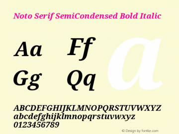 Noto Serif SemiCondensed Bold Italic Version 2.004; ttfautohint (v1.8.3) -l 8 -r 50 -G 200 -x 14 -D latn -f none -a qsq -X 
