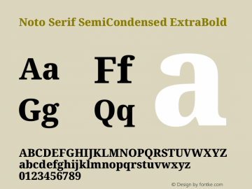 Noto Serif SemiCondensed ExtraBold Version 2.004图片样张