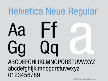 Helvetica Neue Regular 001.000图片样张