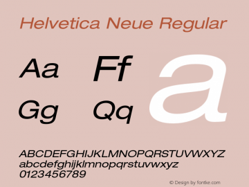 Helvetica Neue Regular 001.000图片样张