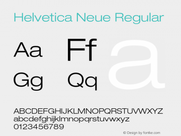 Helvetica Neue Regular 001.000图片样张