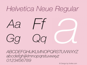 Helvetica Neue Regular 001.001图片样张