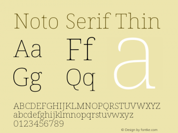 Noto Serif Thin Version 2.004图片样张
