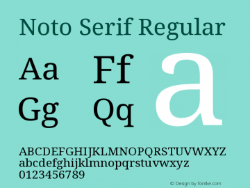 Noto Serif Regular Version 2.004图片样张
