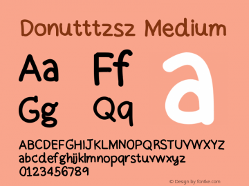 Donutttzsz Version 001.000 Font Sample