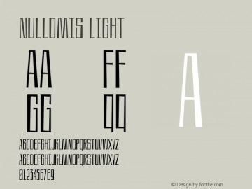 Nullomis Light Version 1.000;hotconv 1.0.109;makeotfexe 2.5.65596图片样张