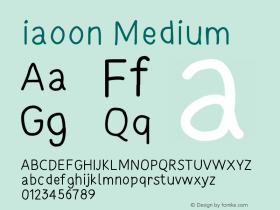 iaoon Version 001.000 Font Sample