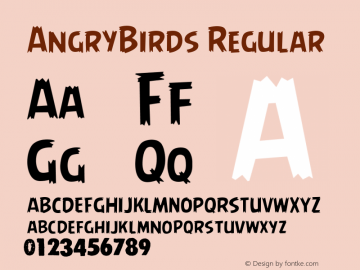 AngryBirds Regular Version 001.001 Font Sample