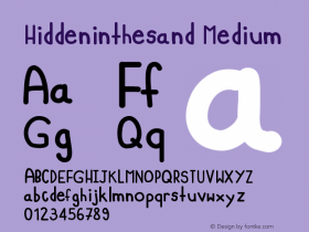 Hiddeninthesand Version 001.000 Font Sample