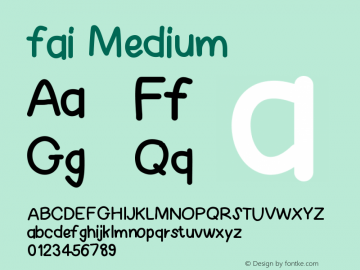 fai Version 001.000 Font Sample