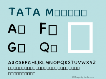 TATA Version 001.000 Font Sample