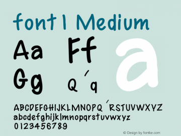 font1 Version 001.000图片样张