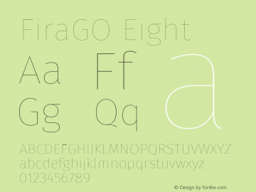 FiraGO Eight Version 1.001 Font Sample